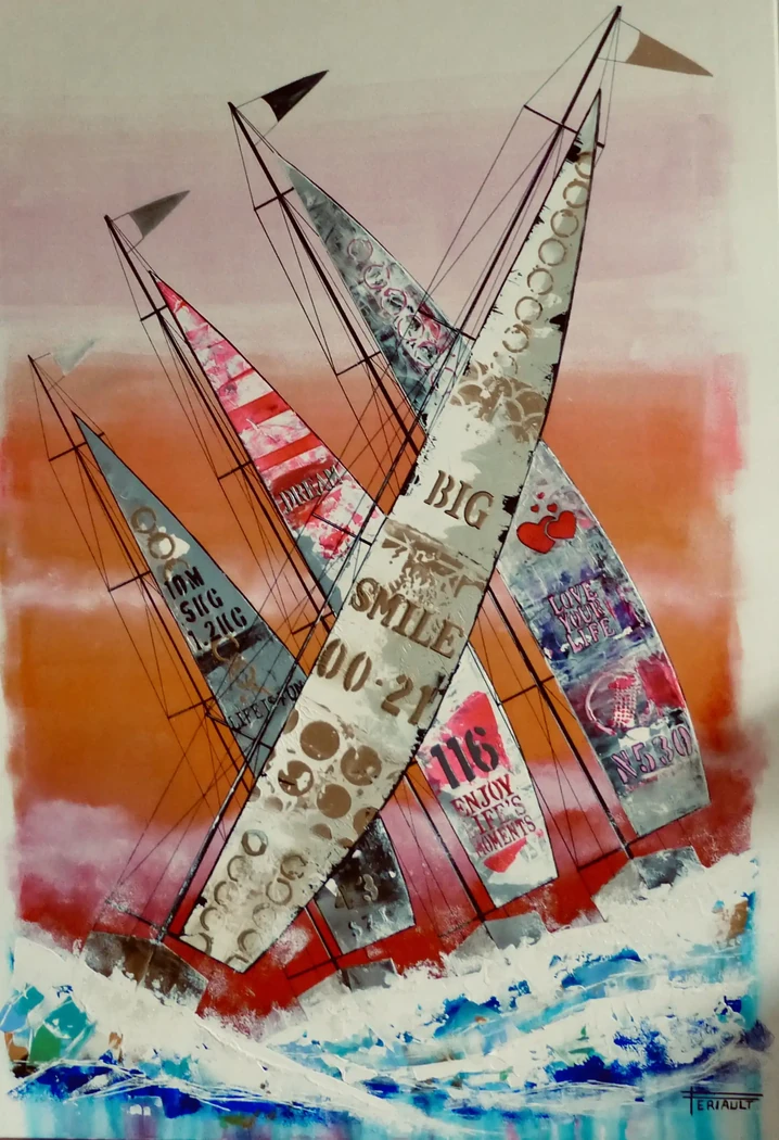 "BIG SMILE" - 92 x 65 cm - 2026 - Technique mixte acrylique