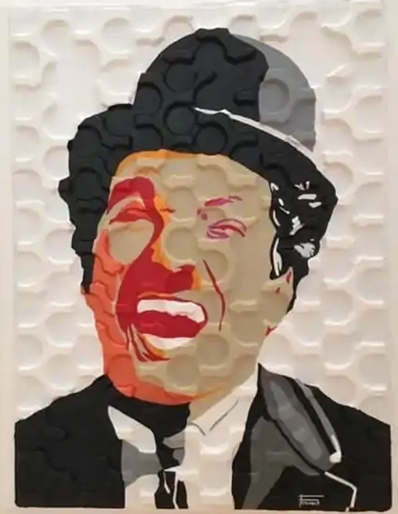 "CHARLIE COULEUR" 81 x 65 cm - 2021 - Technique mixte acrylique