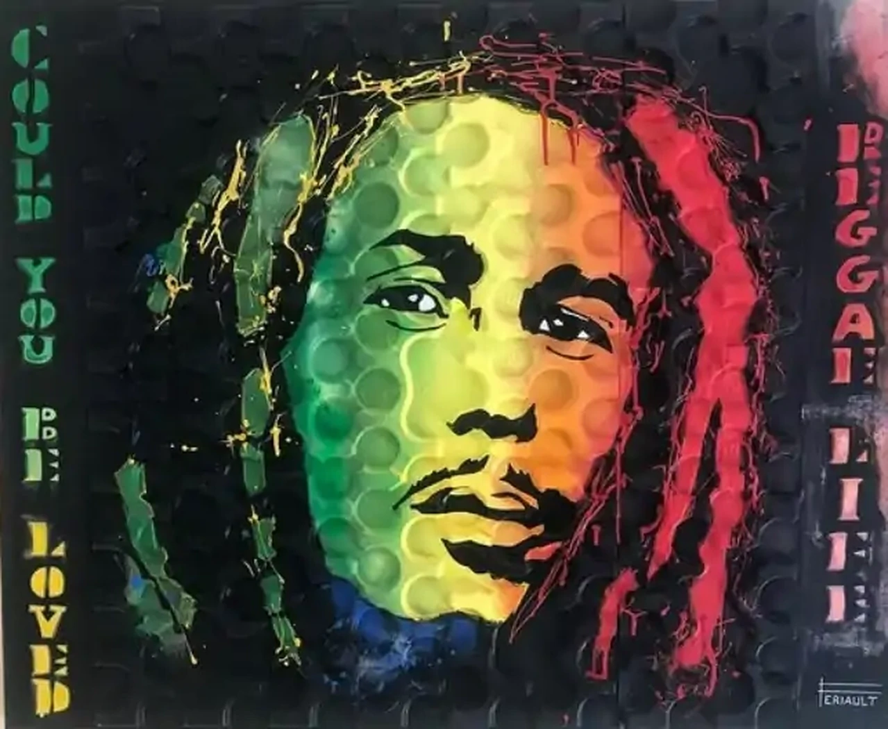 "COULD YOU BE LOVE" 100 x 81 cm - 2021 - Technique mixte acrylique
