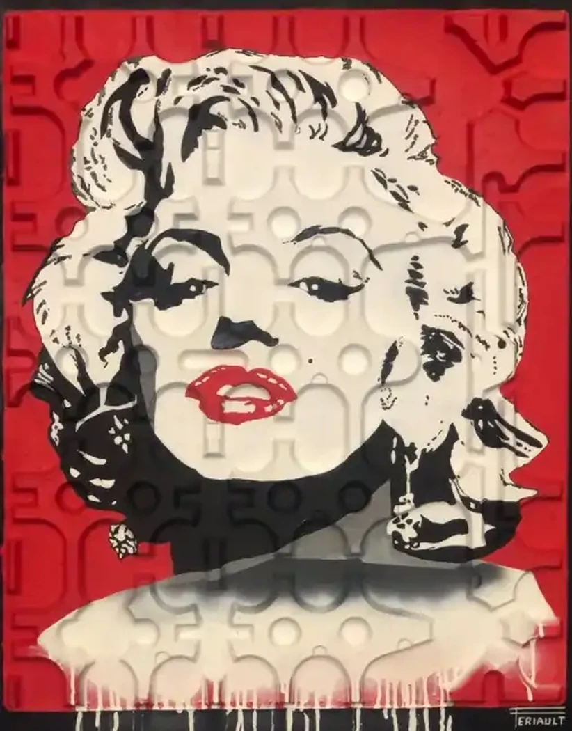 "DIVINE MARILYN" 81 x 65 cm - 2020 - Technique mixte acrylique