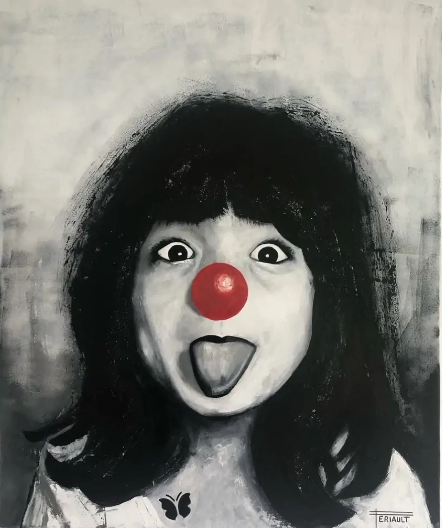 "ETAT D'ESPRIT" - 65 x 54 cm - Châssis coton - 2023 - Technique mixte acrylique