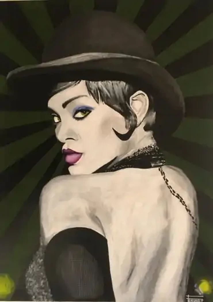 "MISS BUBBLE" 100 x 80 cm - 2020 - Technique mixte acrylique 