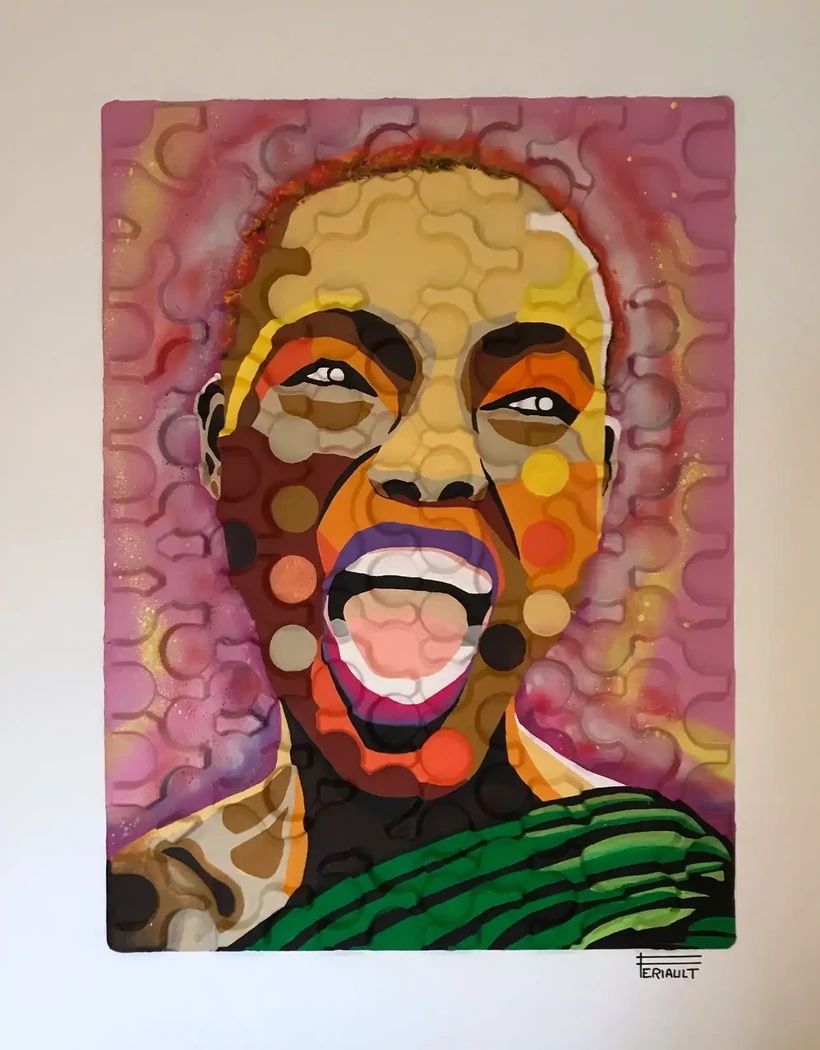 "AURA" 100 x 81 cm - 2020 - Technique mixte acrylique