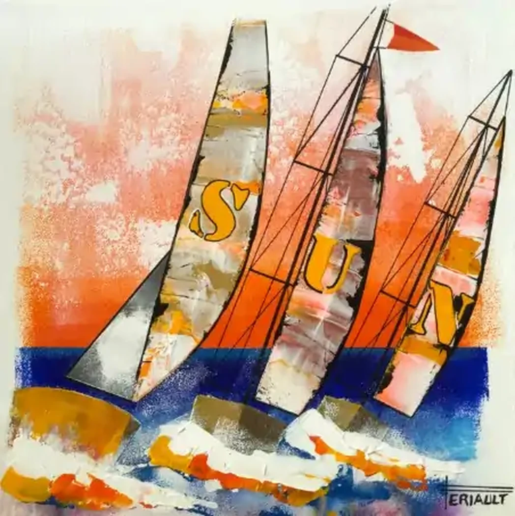 "A BABORD TOUTE" N°2 - 30 x 30 cm - 2026 - Technique mixte acrylique