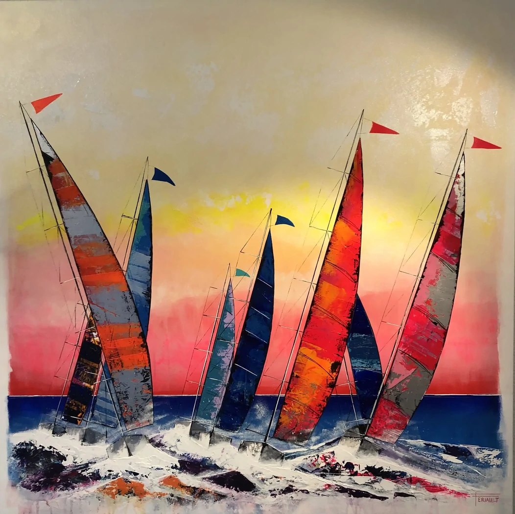 "TUMULTE" 100 x 100 cm - 2025 - Technique mixte acrylique